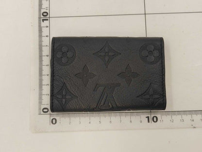 Louis Vuitton Key Case Multicles 6 Black Monogram Shadow Silver Key Holder — view 2