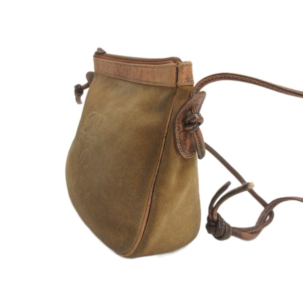 Loewe Anagram Shoulder Bag Suede Green — view 2