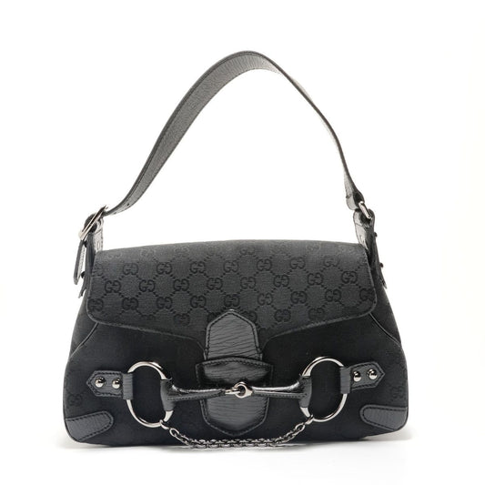 Gucci Shoulder Bag Horsebit GG Canvas