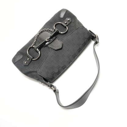 Gucci Shoulder Bag Horsebit GG Canvas — view 8