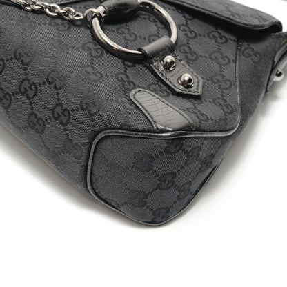 Gucci Shoulder Bag Horsebit GG Canvas — view 6