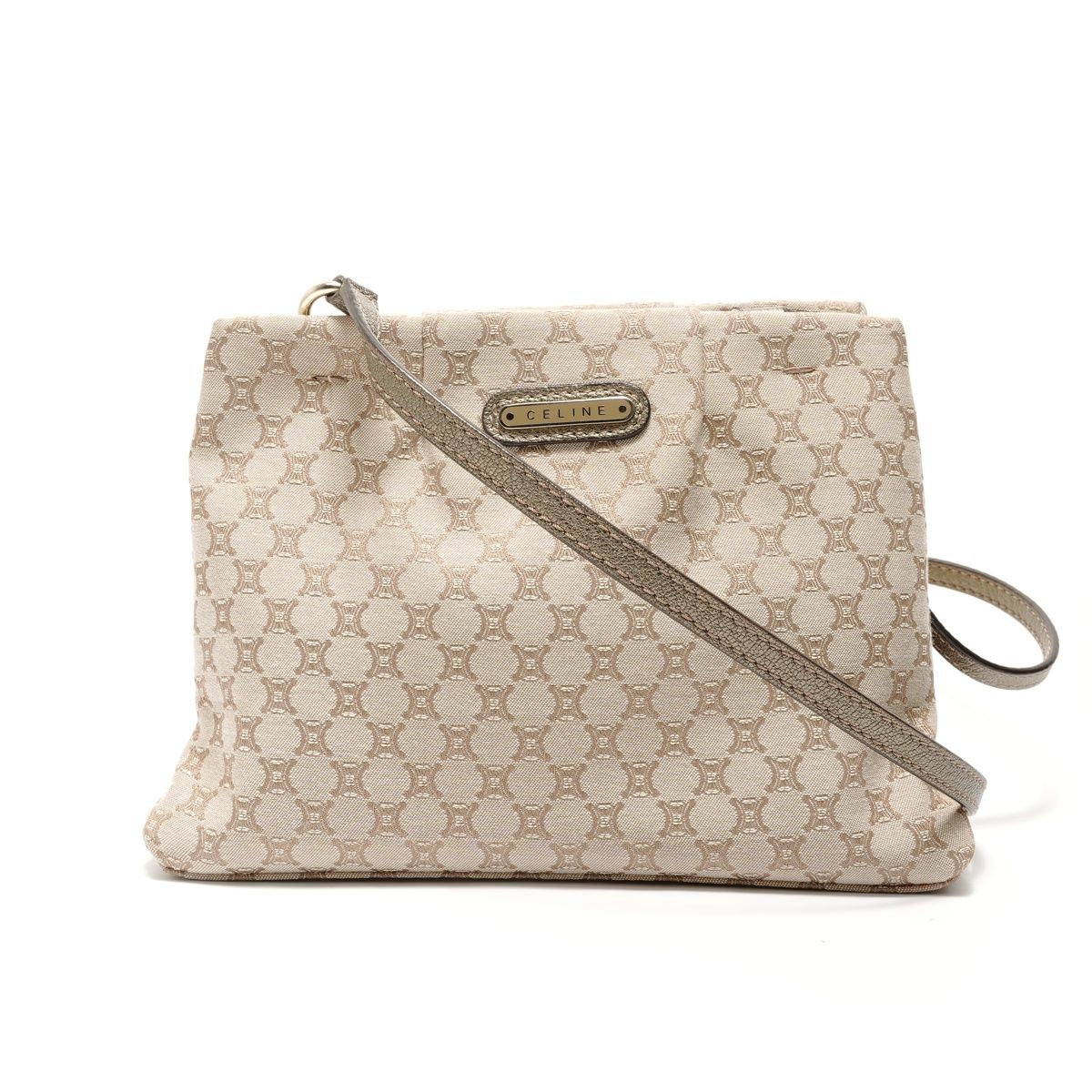 Celine Shoulder Bag Macadam Pouch Canvas