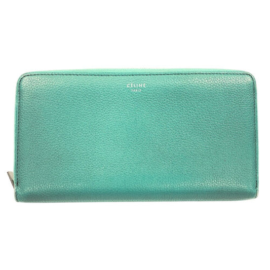 Celine Leather Wallet Green