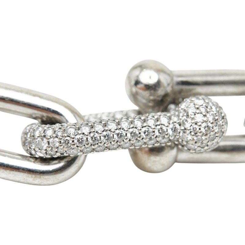 Tiffany & Co Large Link 14 Frame Bracelet 18k White Gold — view 4