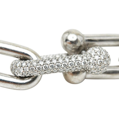Tiffany & Co Large Link 14 Frame Bracelet 18k White Gold — view 4