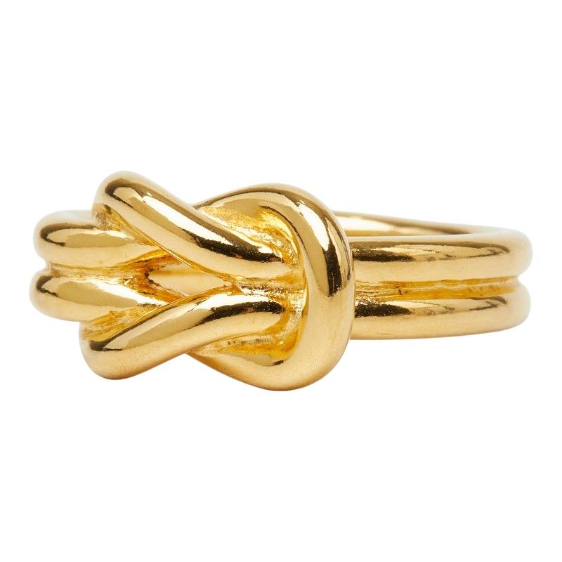 Hermes Head Scarf Ring Gold Plated — view 2