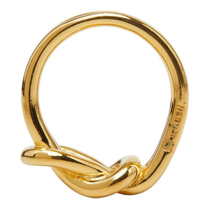 Hermes Head Scarf Ring Gold Plated — view 5