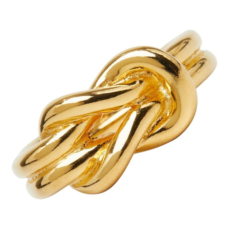 Hermes Head Scarf Ring Gold Plated