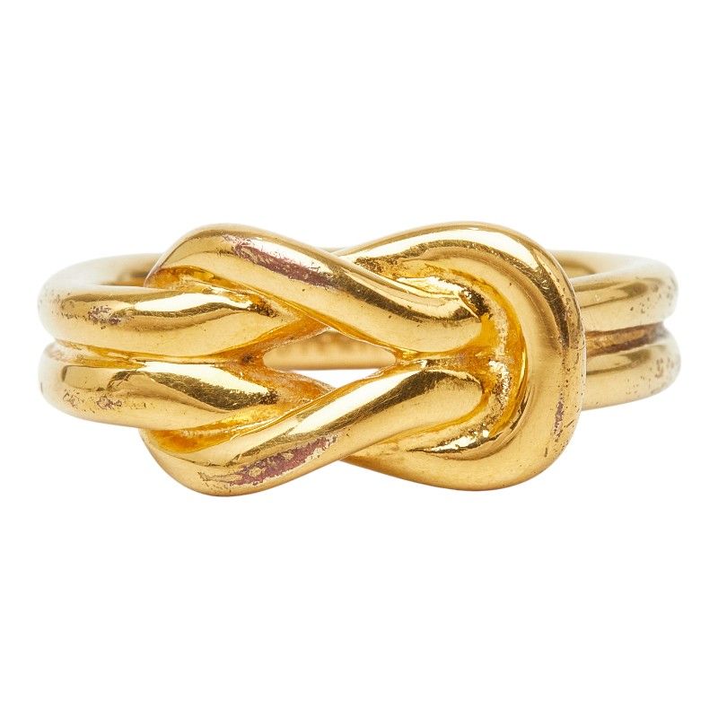 Hermes Head Scarf Ring Gold Plated — view 2