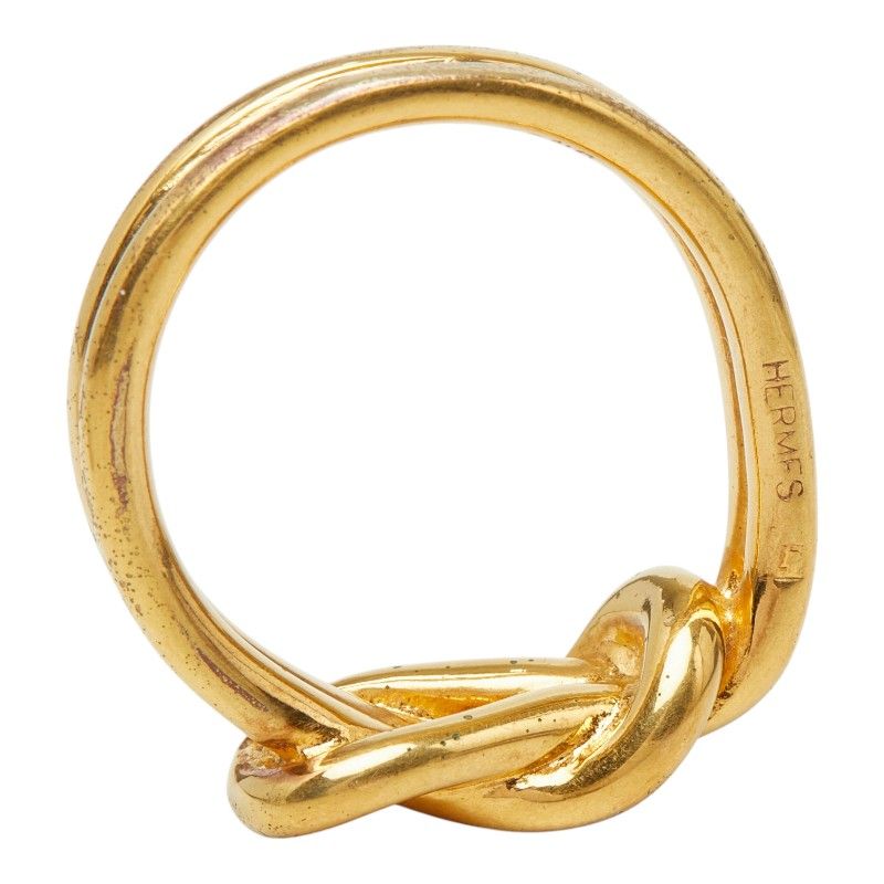 Hermes Head Scarf Ring Gold Plated — view 7