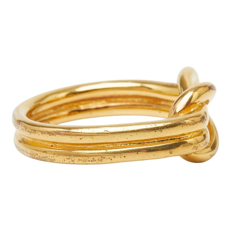 Hermes Head Scarf Ring Gold Plated — view 6