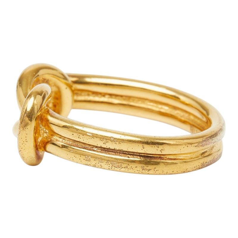 Hermes Head Scarf Ring Gold Plated — view 5