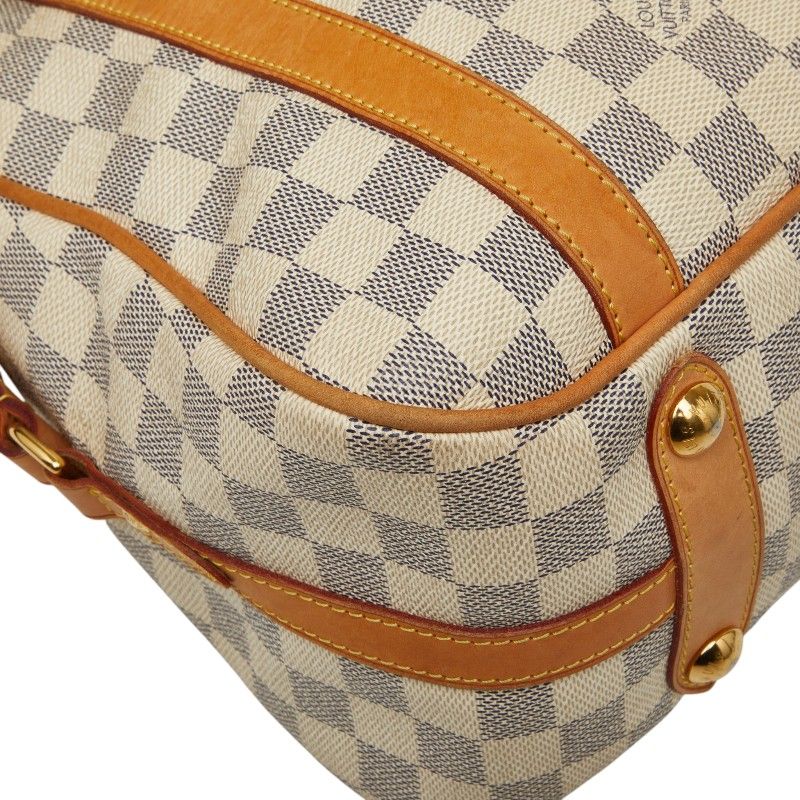Louis Vuitton Damier Azur Strethe PM Tote Shoulder Bag White Leather — view 4