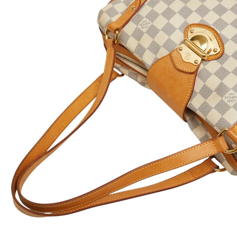 Louis Vuitton Damier Azur Strethe PM Tote Shoulder Bag White Leather — view 9