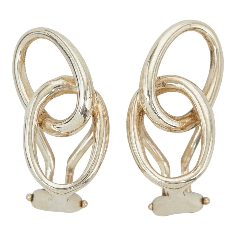 Tiffany & Co Double Loop Earrings Silver — view 2