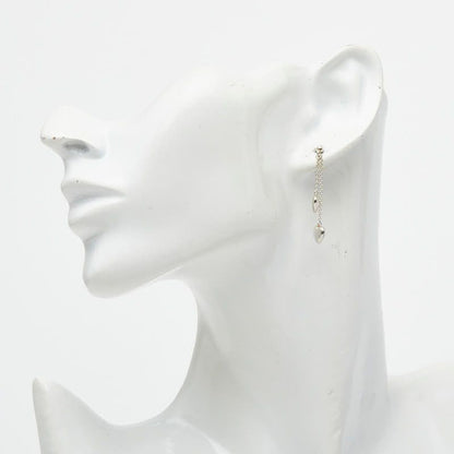 Tiffany & Co Double Heart Drop Swing Earrings Silver — view 5