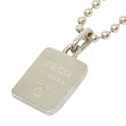 Tiffany & Co Maker's Square Necklace Silver