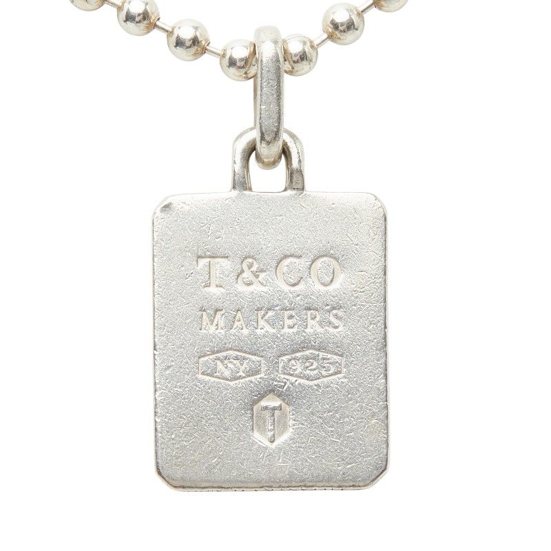 Tiffany & Co Maker's Square Necklace Silver — view 2