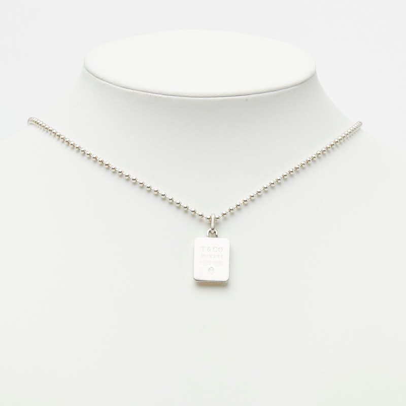 Tiffany & Co Maker's Square Necklace Silver — view 8
