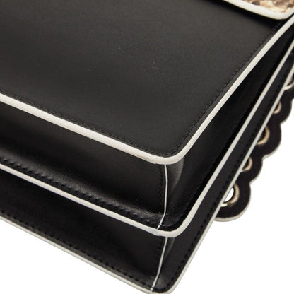Fendi Canai Mini Chain Shoulder Bag 2-Way Black Brown Leather — view 6