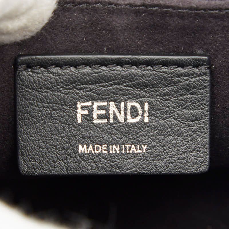 Fendi Canai Mini Chain Shoulder Bag 2-Way Black Brown Leather — view 9