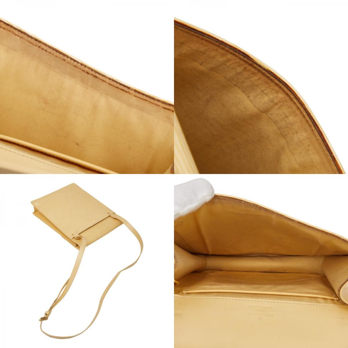 Louis Vuitton Epi la Depth Crossbody Shoulder Bag Vanille Yellow Leather — view 9