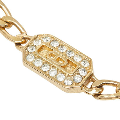 Dior CD Logo Bracelet Gold Plated Rhinestone — view 3