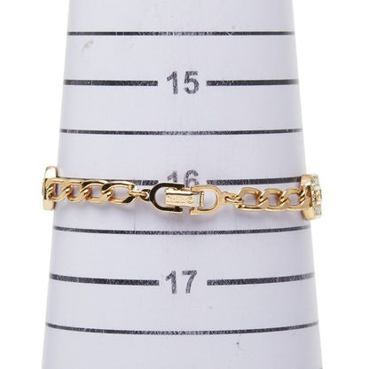 Dior CD Logo Bracelet Gold Plated Rhinestone — view 7