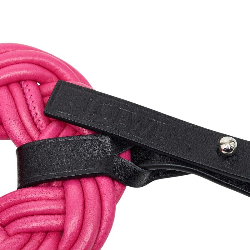 Loewe Bag Charm Pink Black Leather — view 3