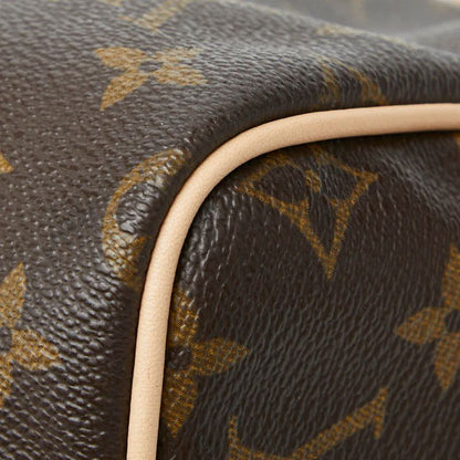 Louis Vuitton Monogram Speedy 30 Vintage Mini Boston Bag Brown Leather — view 6