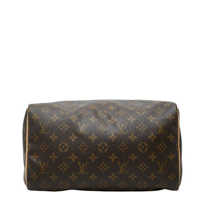 Louis Vuitton Monogram Speedy 30 Vintage Mini Boston Bag Brown Leather — view 3
