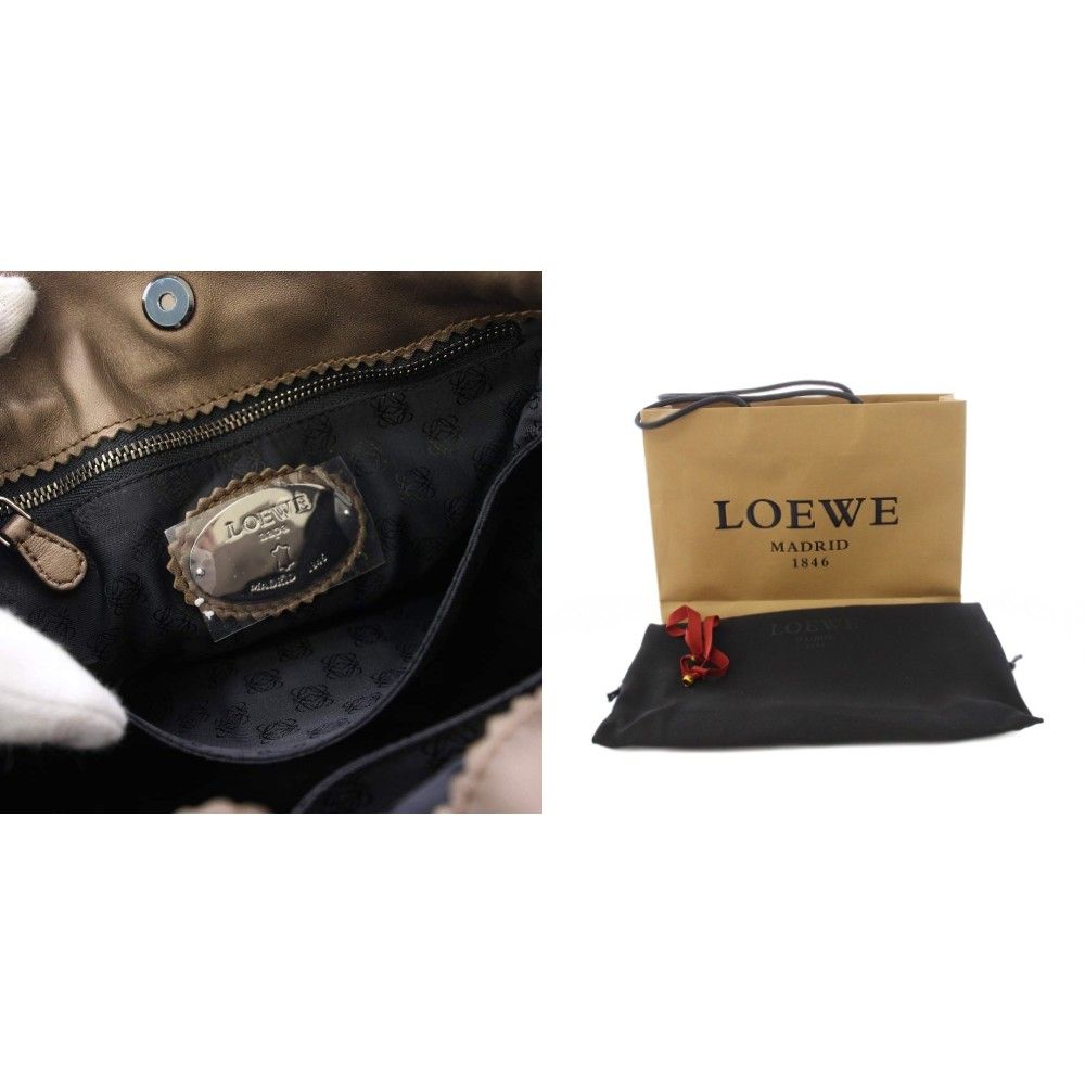 Loewe Flamenco 22 Shoulder Bag Leather Brown KH — view 9