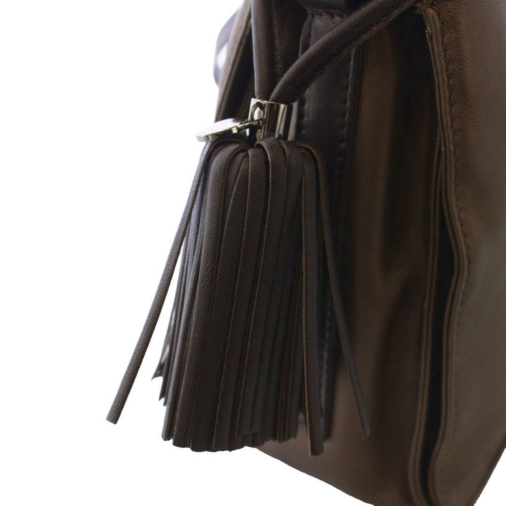 Loewe Flamenco 22 Shoulder Bag Leather Brown KH — view 7