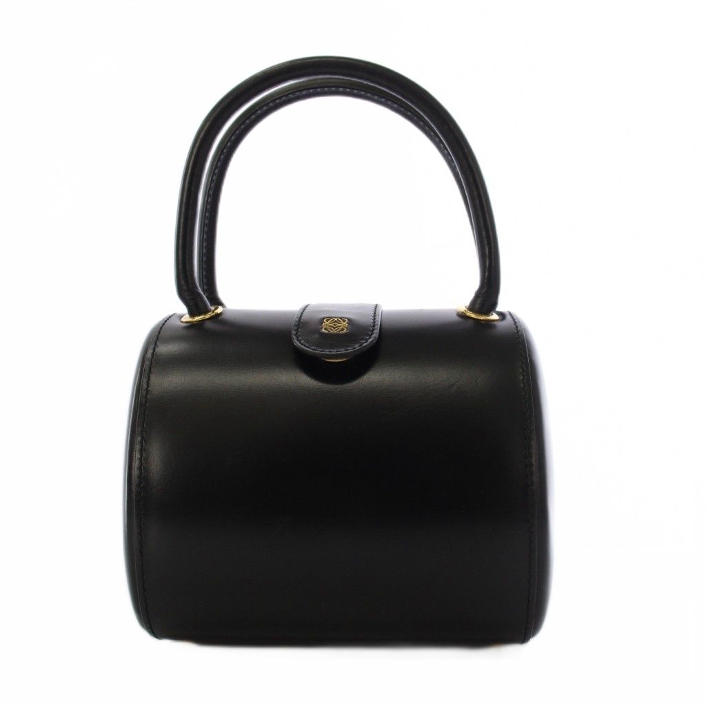 Loewe Anagram Vintage Handbag Leather Black KH