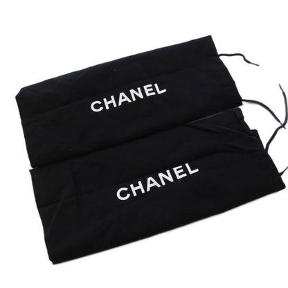 Chanel Short Boots CC Logo Suede Side Zipper 36c Black TK — view 9