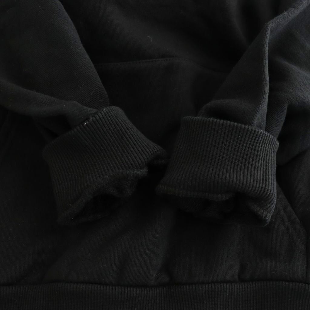 Celine Drawstring Loose Hoodie Pullover S Black — view 6