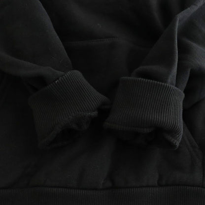 Celine Drawstring Loose Hoodie Pullover S Black — view 6