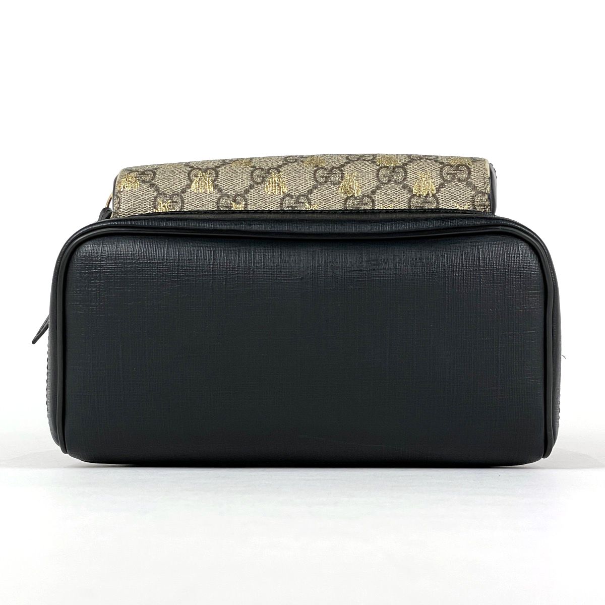 Gucci GG Pattern Backpack Bee Print Supreme Beige Black — view 3