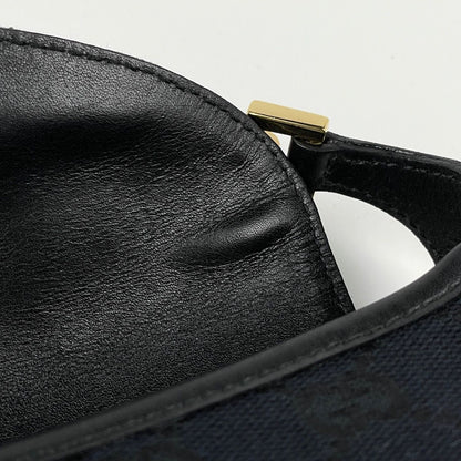 Gucci GG Pattern Shoulder Bag Tiger Head Canvas Black — view 7