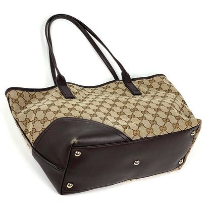 Gucci New Brit Tote GG Pattern Canvas Brown — view 2