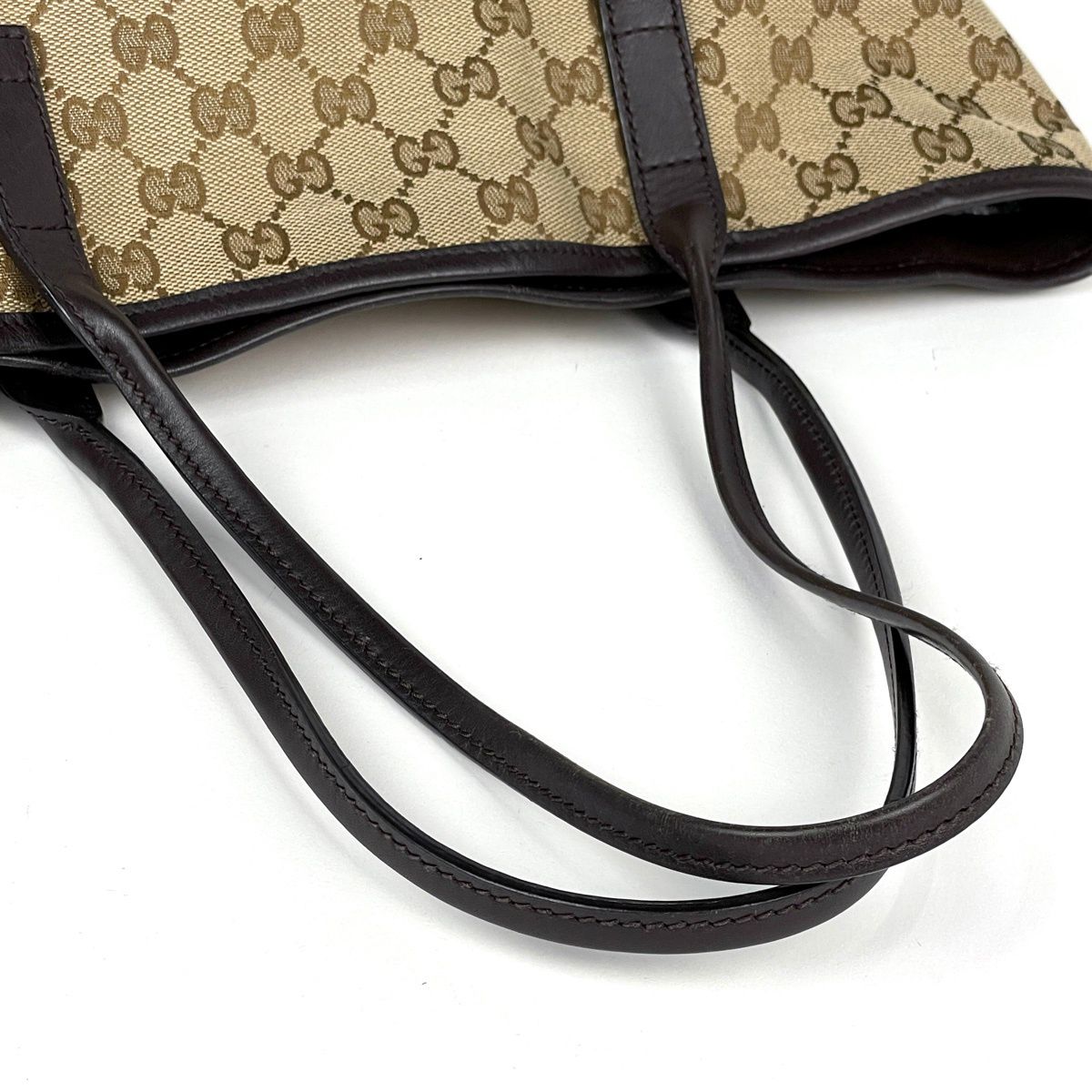 Gucci New Brit Tote GG Pattern Canvas Brown — view 9