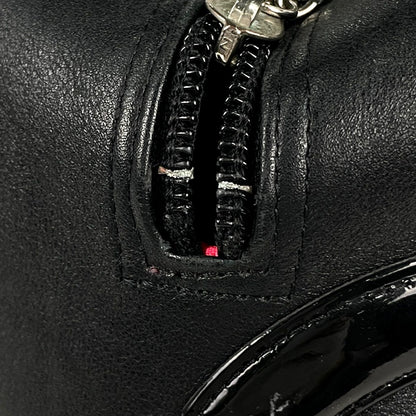 Chanel Cambon Line Bow Sling Bag CC Logo Mini Boston Quilted Leather Black — view 5