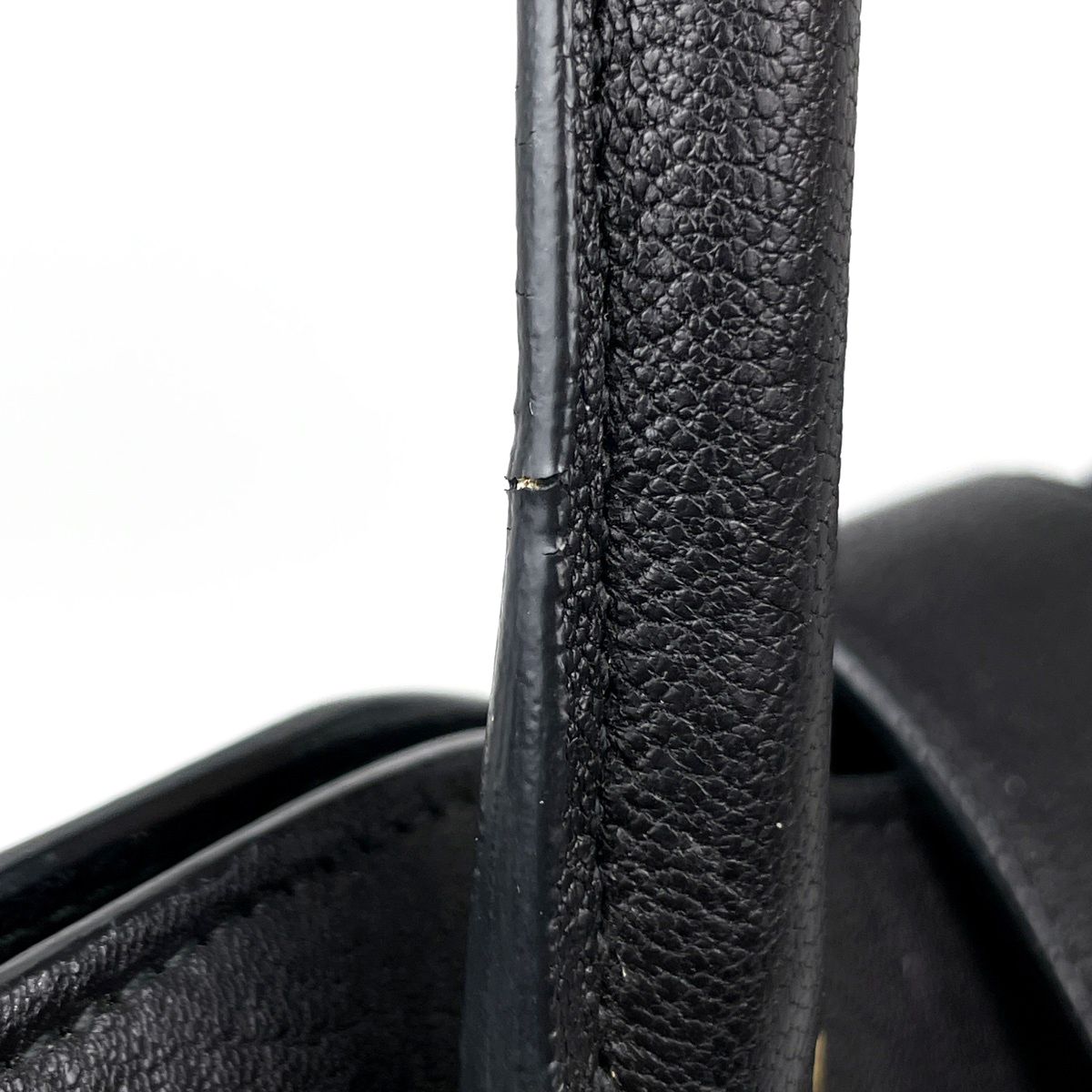 Saint Laurent Cabas Chic Handbag Line Leather Black — view 4