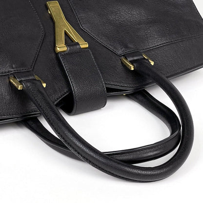 Saint Laurent Cabas Chic Handbag Line Leather Black — view 5