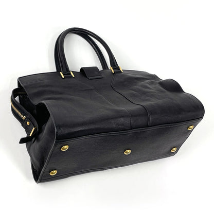 Saint Laurent Cabas Chic Handbag Line Leather Black — view 2