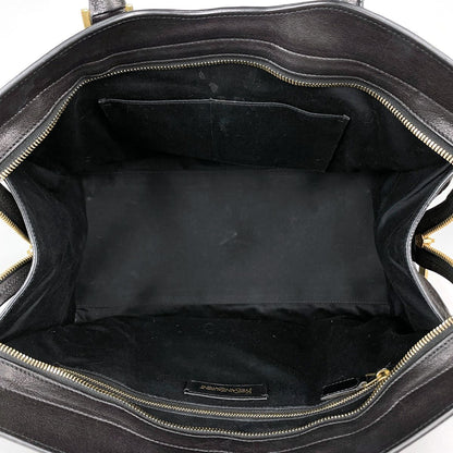 Saint Laurent Cabas Chic Handbag Line Leather Black — view 8