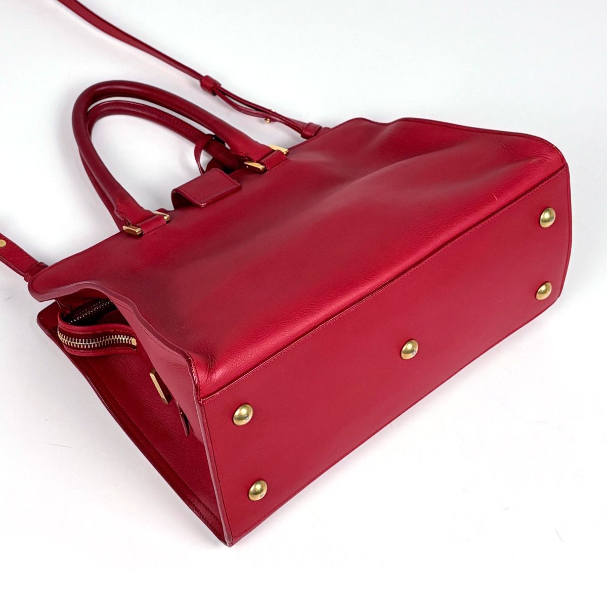Saint Laurent Petit Cabas Handbag 2-Way Line Leather — view 2