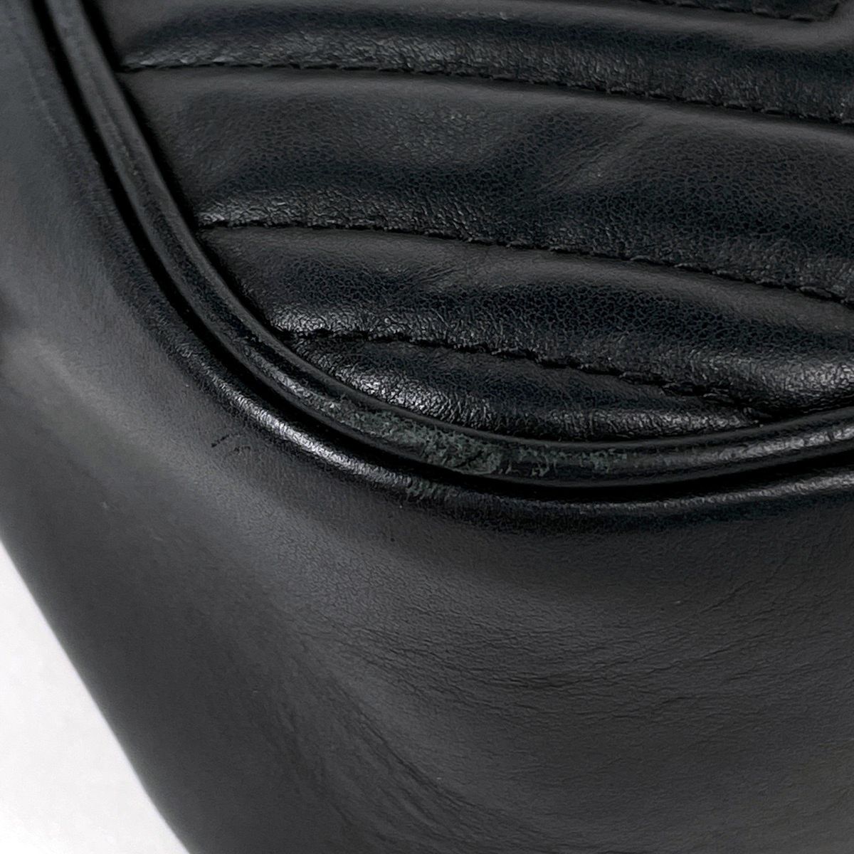 Gucci GG Marmont Chain Shoulder Bag Double Leather Black — view 3