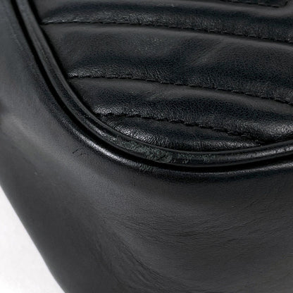 Gucci GG Marmont Chain Shoulder Bag Double Leather Black — view 3
