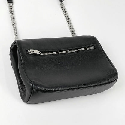 Saint Laurent West Hollywood Chain Shoulder Bag Leather Black — view 2